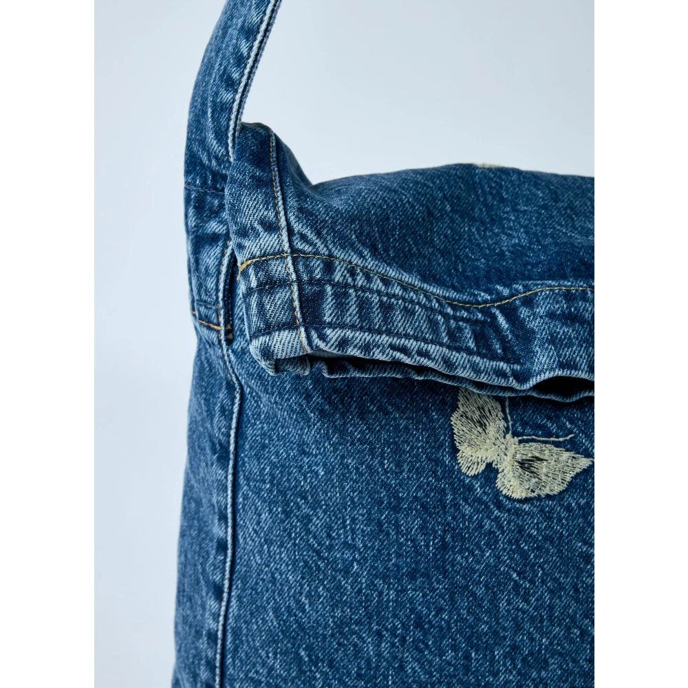 Our Legacy Indigo Butterfly Crossbody Sling Tas Blue Dames