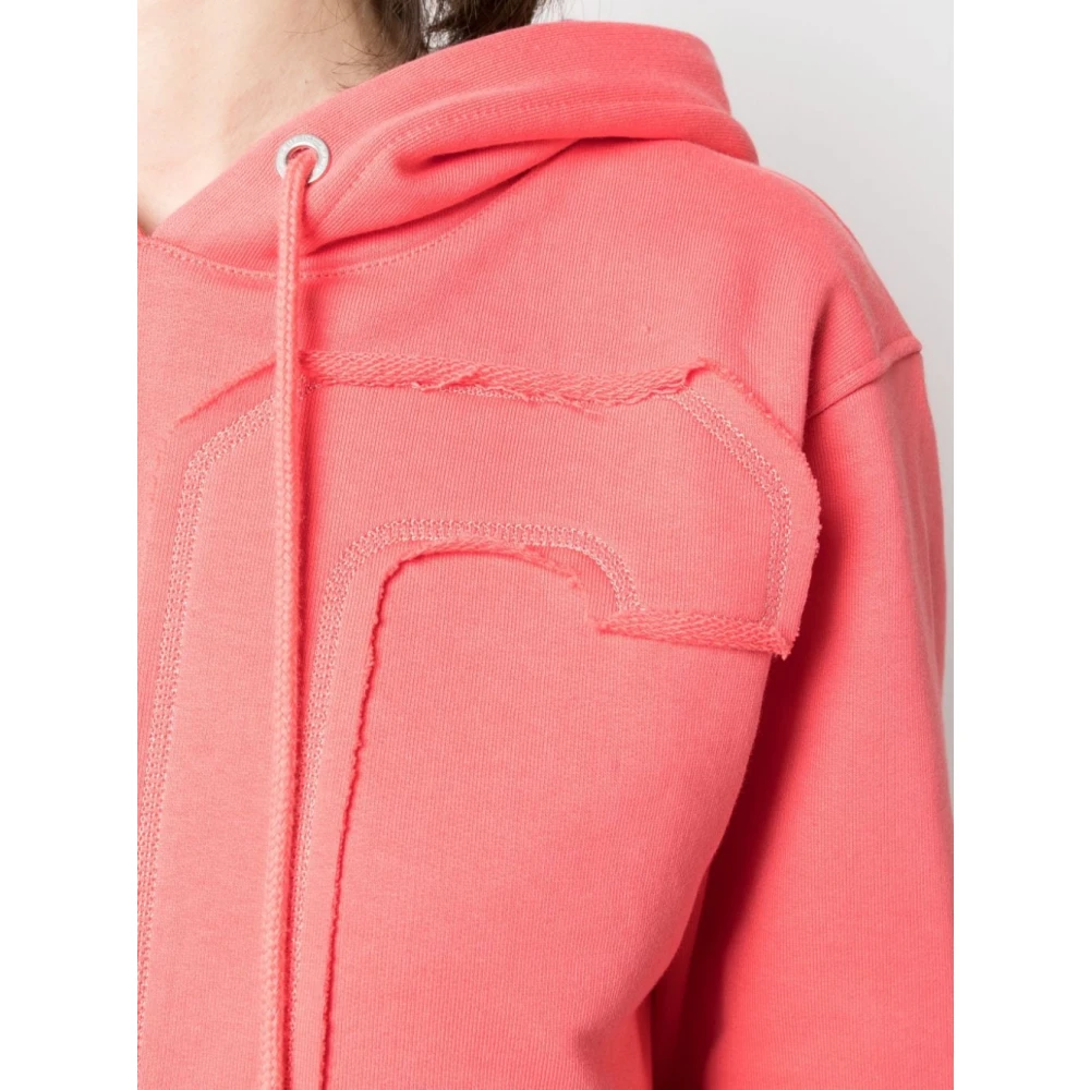 Gcds Stijlvolle Sweatshirt met Blootgestelde Schouders Pink Dames