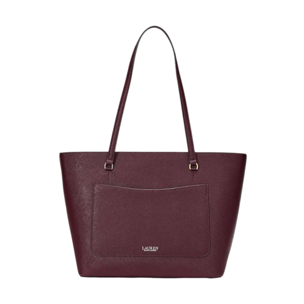 Ralph Lauren Dames Schoudertas Karly Shopper van Leer Red Dames