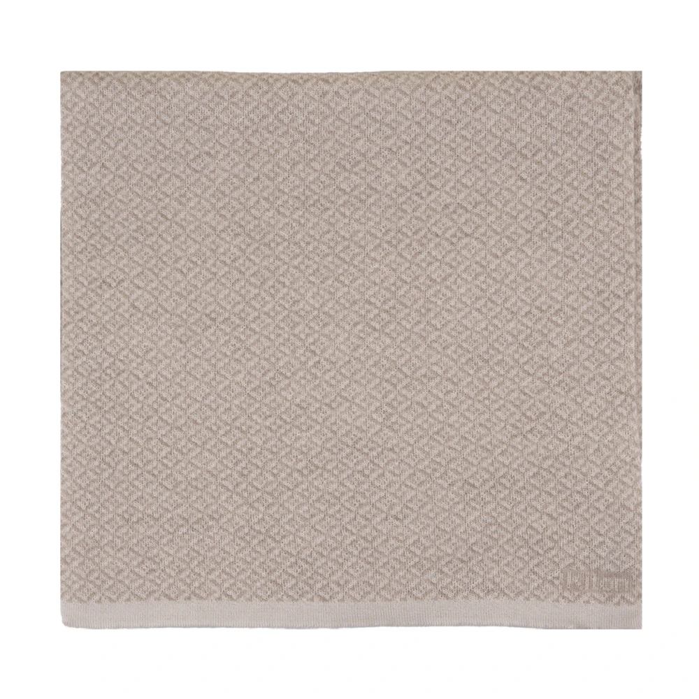 Kiton Bruine Kasjmier Sjaal met Geometrisch Patroon Brown Heren
