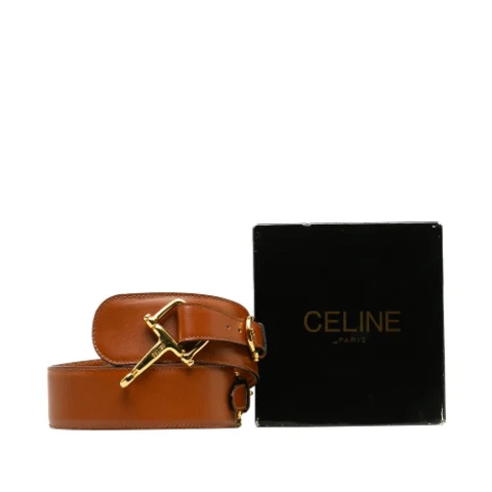 Celine Vintage Pre-owned Leather belts Brown Dames