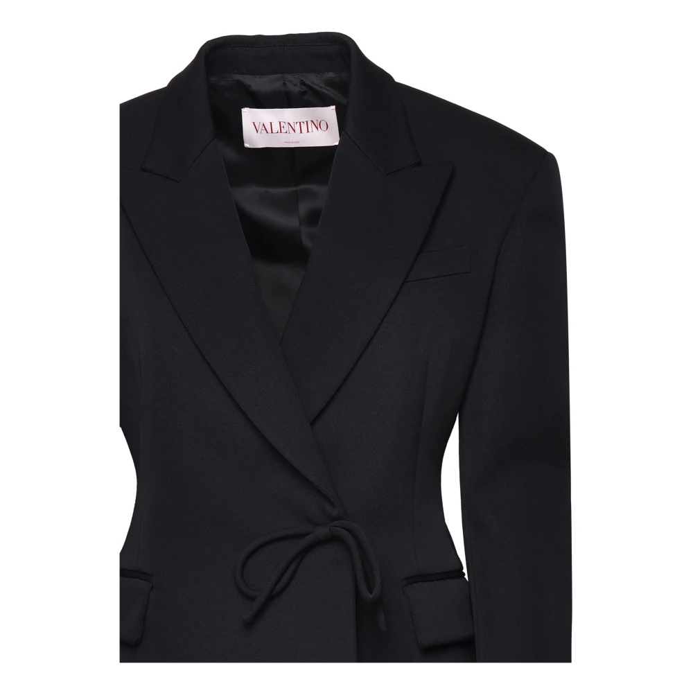 Valentino Garavani Zwarte Jas Giacca 0 Black Dames