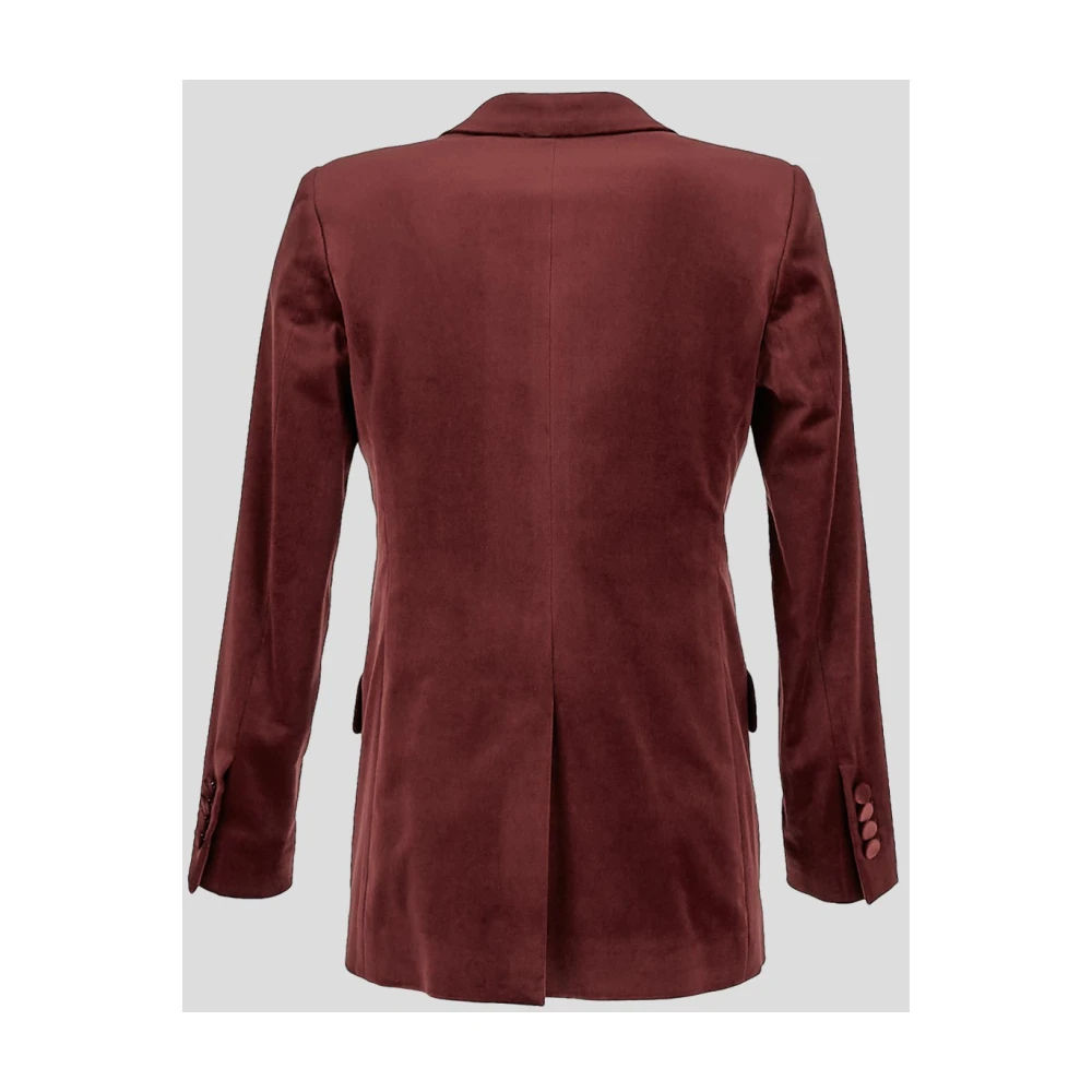 Lardini Peak Kraag Jas Stijlvol Ontwerp Red Dames