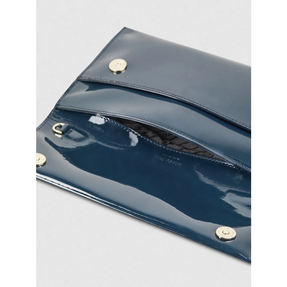 PATRIZIA PEPE Ultra Glossy Dames Clutch Tas Gray Dames