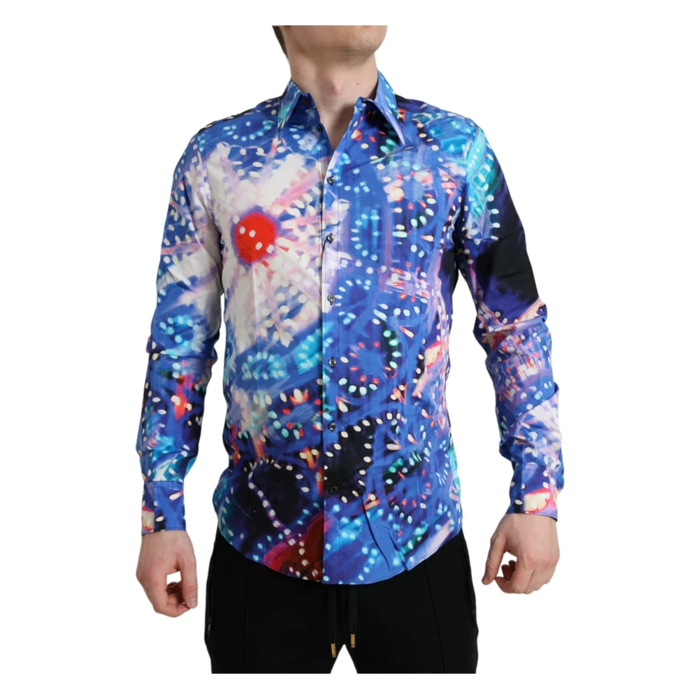 Dolce & Gabbana Men's Multicolor Slim Martini Shirt