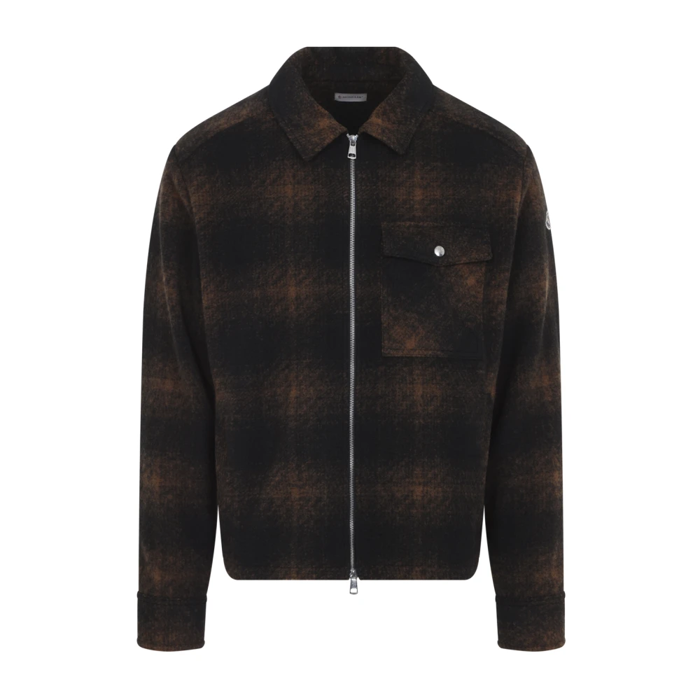 Moncler Shirt - Male - Light Jackets - Brown - L - Jackets