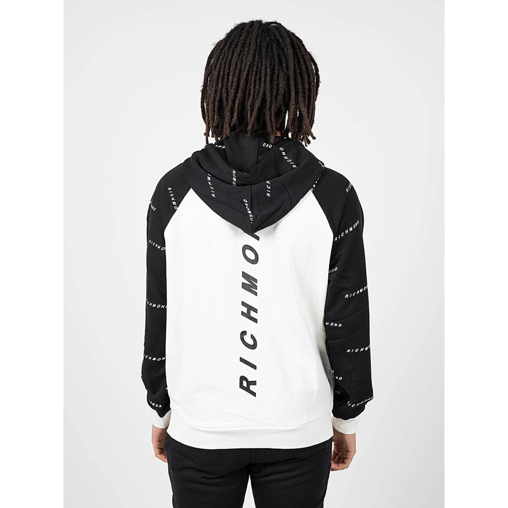 John Richmond Sport Hoodie met Verstelbare Capuchon en Rits Black Heren