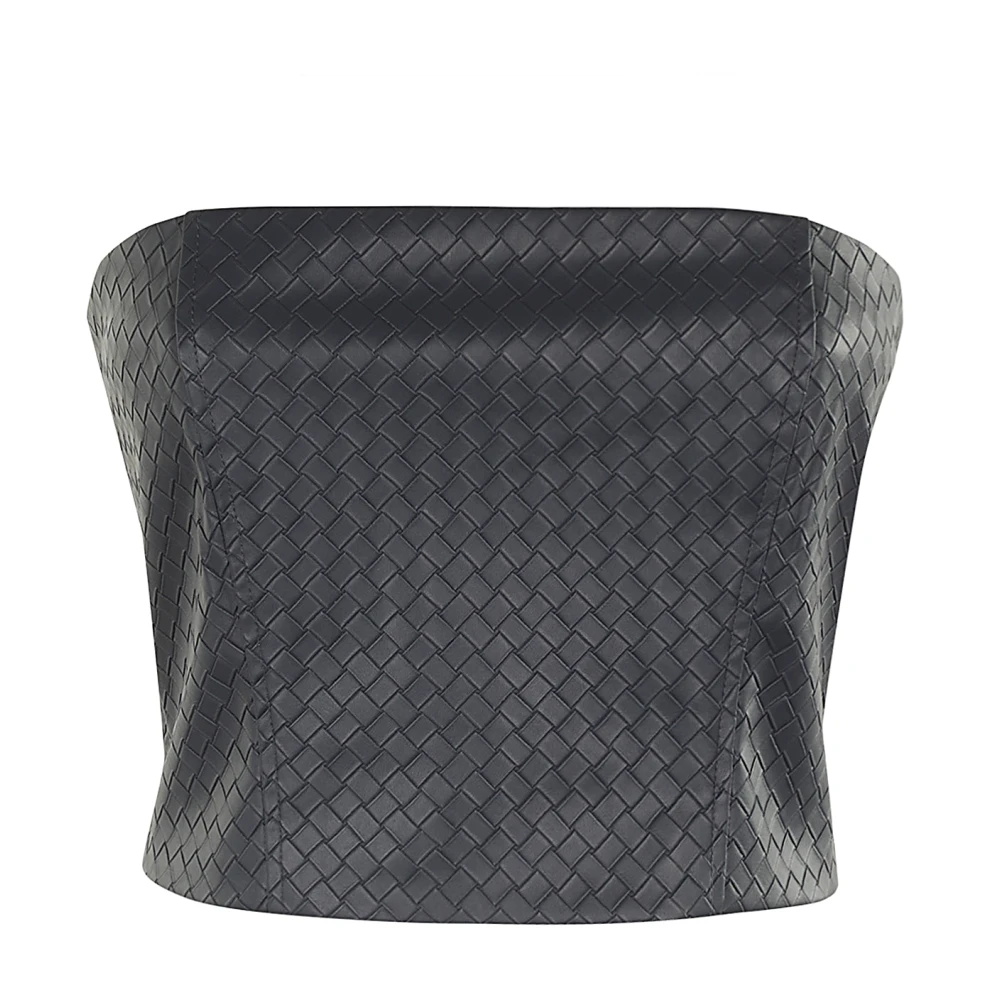 Rotate Birger Christensen Top met gevlochten details Blue Dames