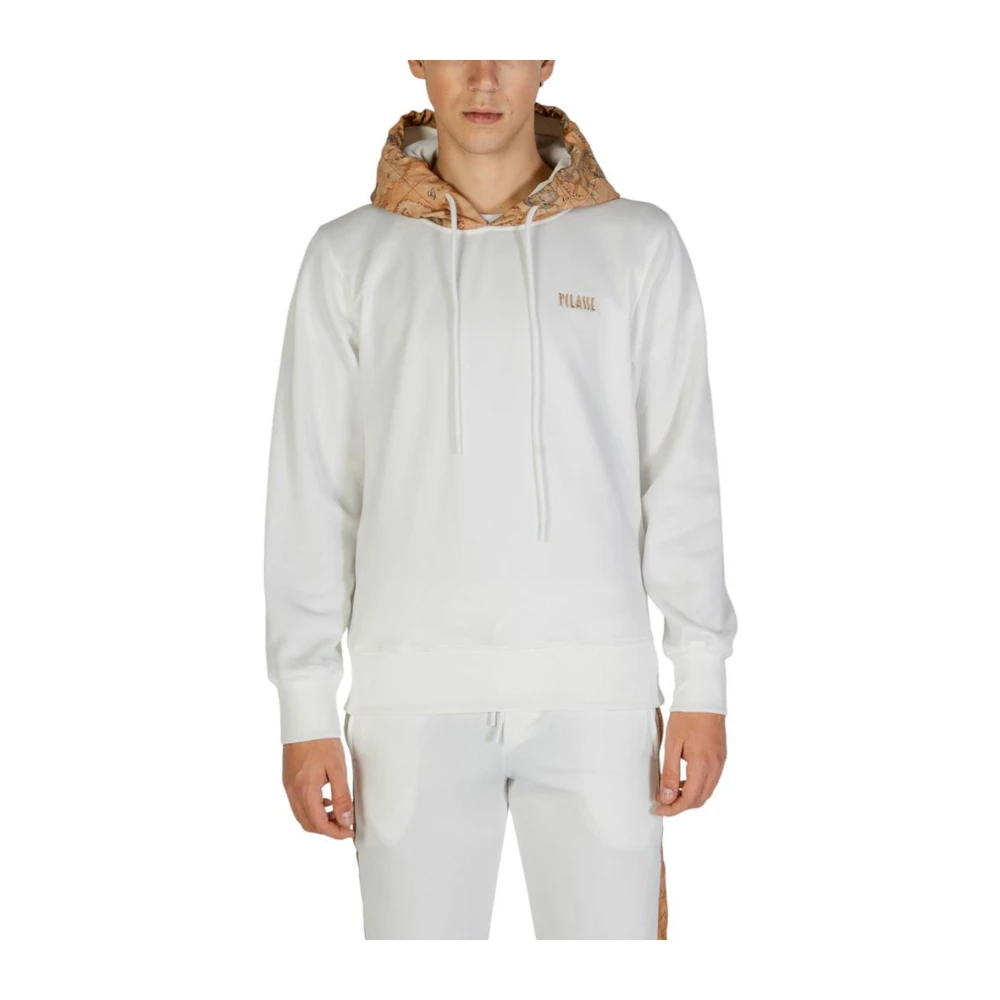 Alviero Martini 1a Classe Witte Bedrukte Hoodie Sweatshirt Herfst Winter White Heren