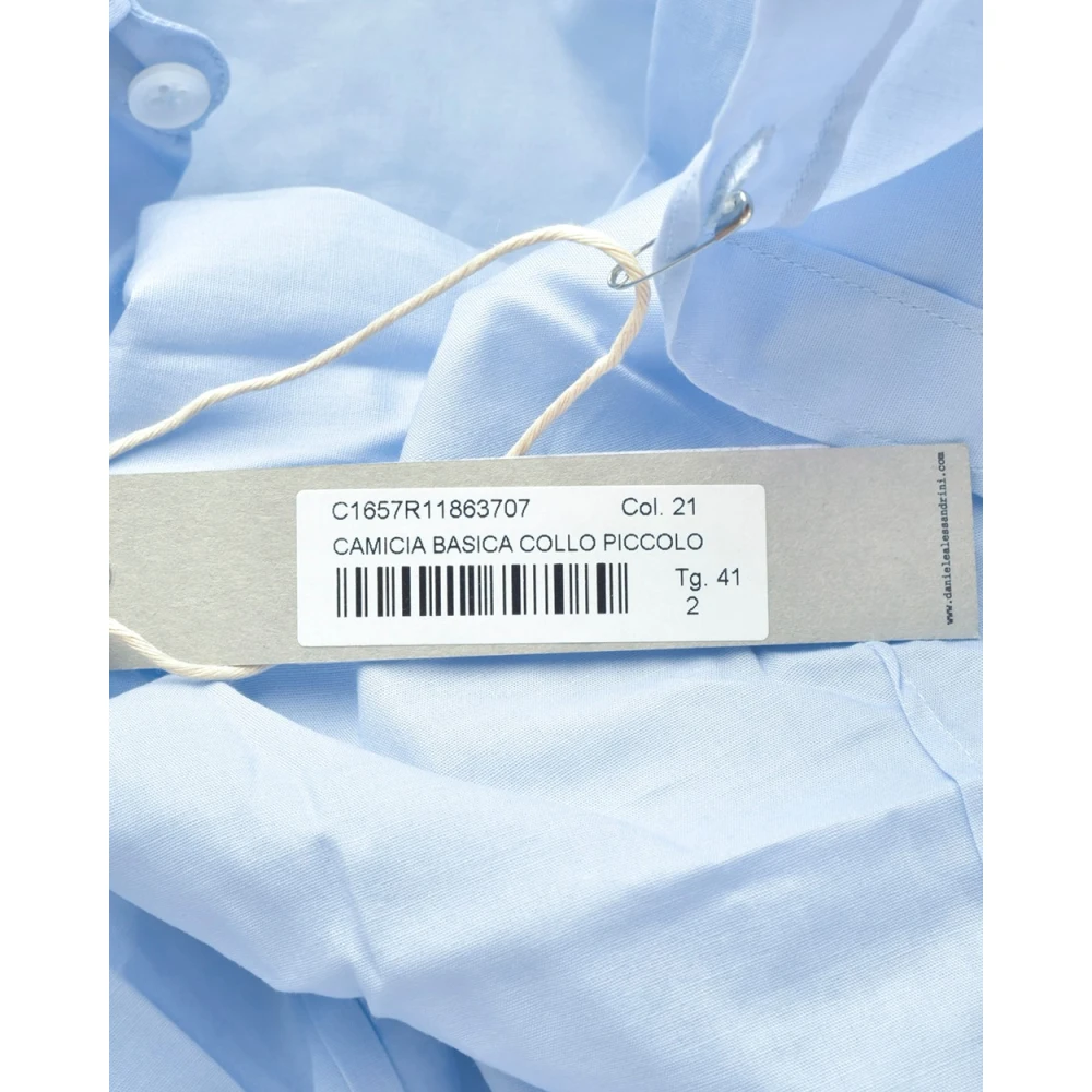 Daniele Alessandrini Basis V-Hals Shirt Blue Heren