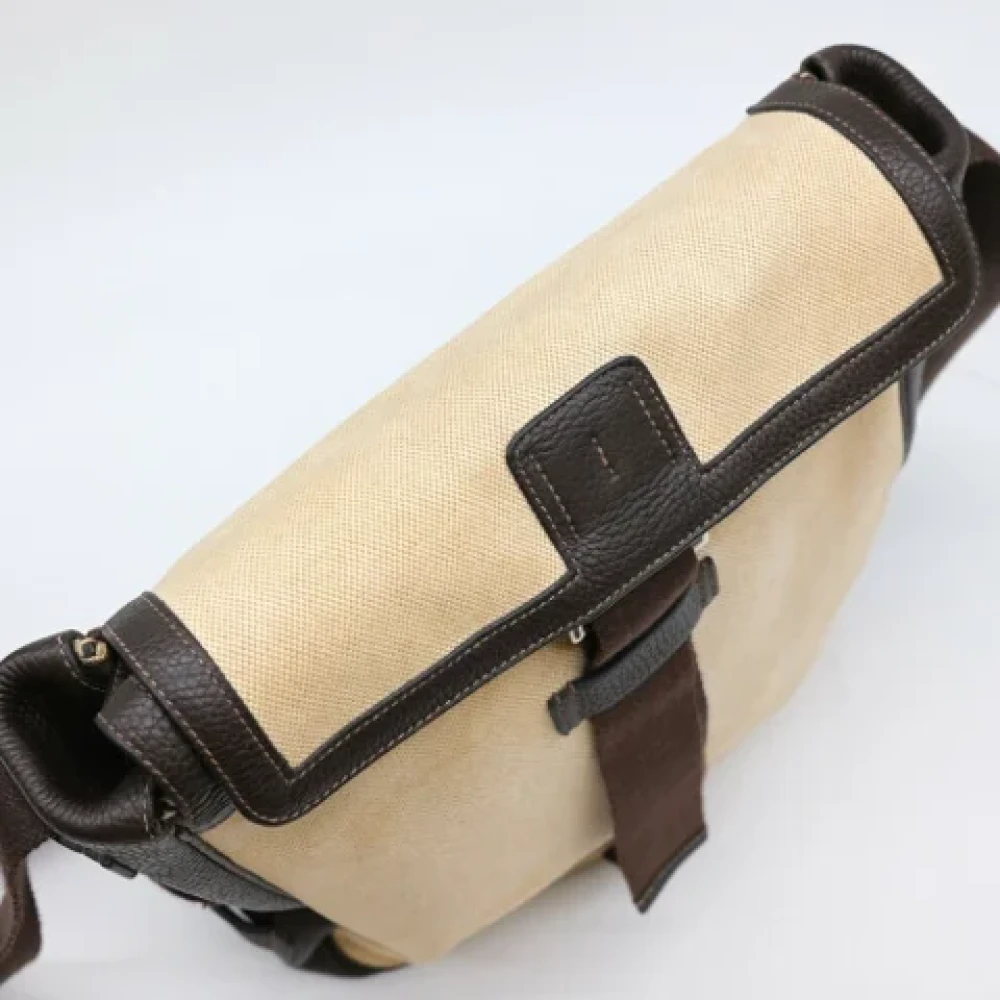 Hermès Vintage Pre-owned Canvas shoulder-bags Beige Dames