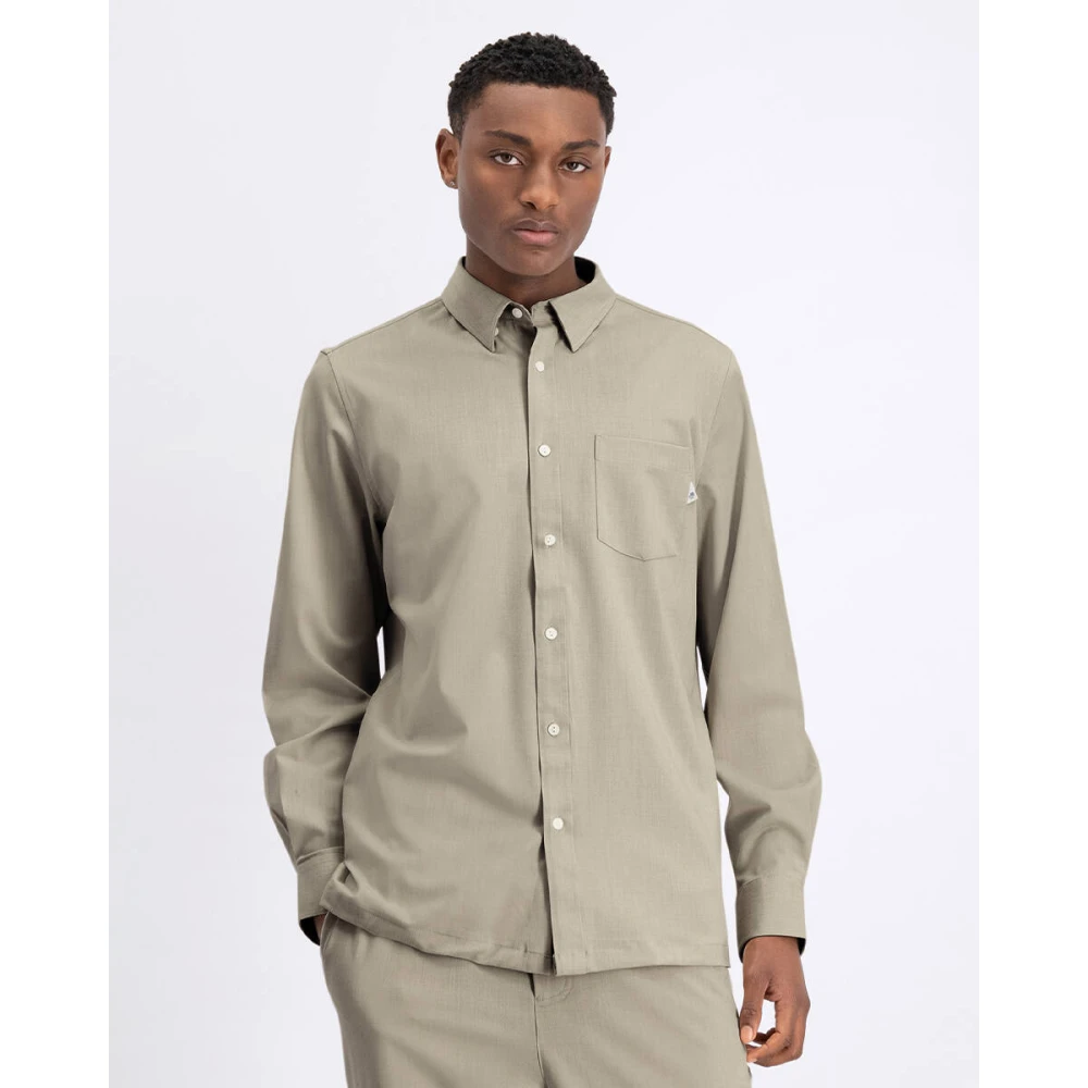 LAW OF THE SEA Fury Melange Overshirt Gray Heren