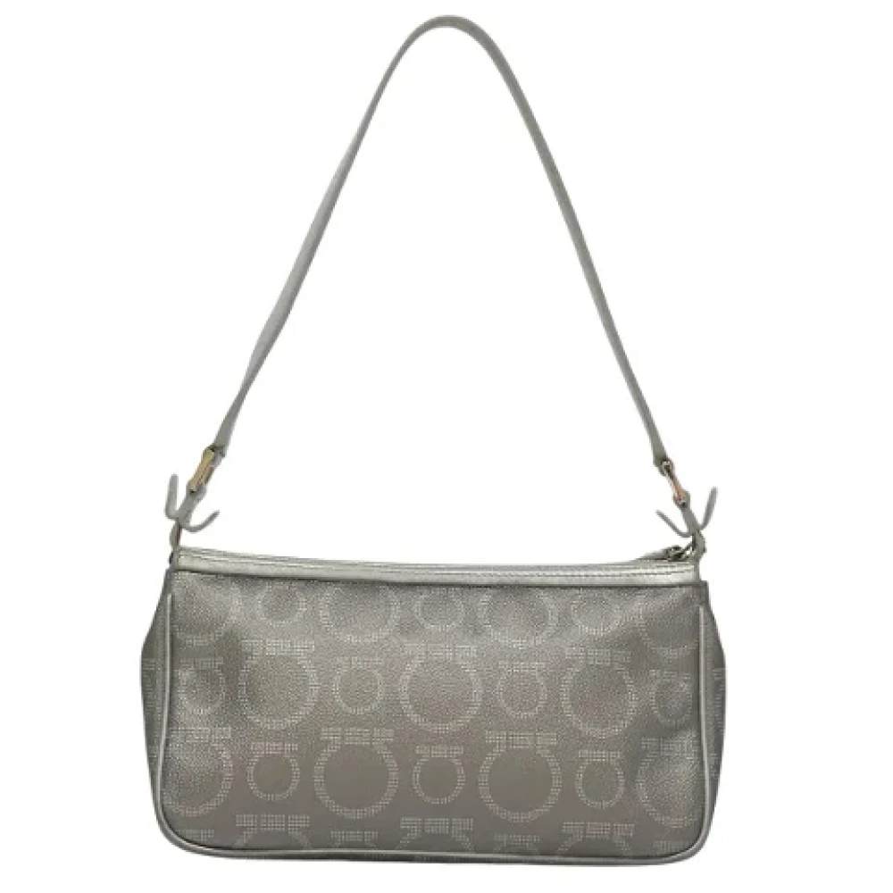 Salvatore Ferragamo Pre-owned Leather handbags Gray Dames