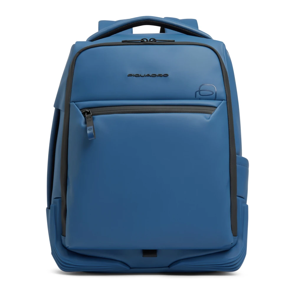 Piquadro Men's Blue Backpacks, One Size, Water Resistant Travel Laptop Backpack 15,6"