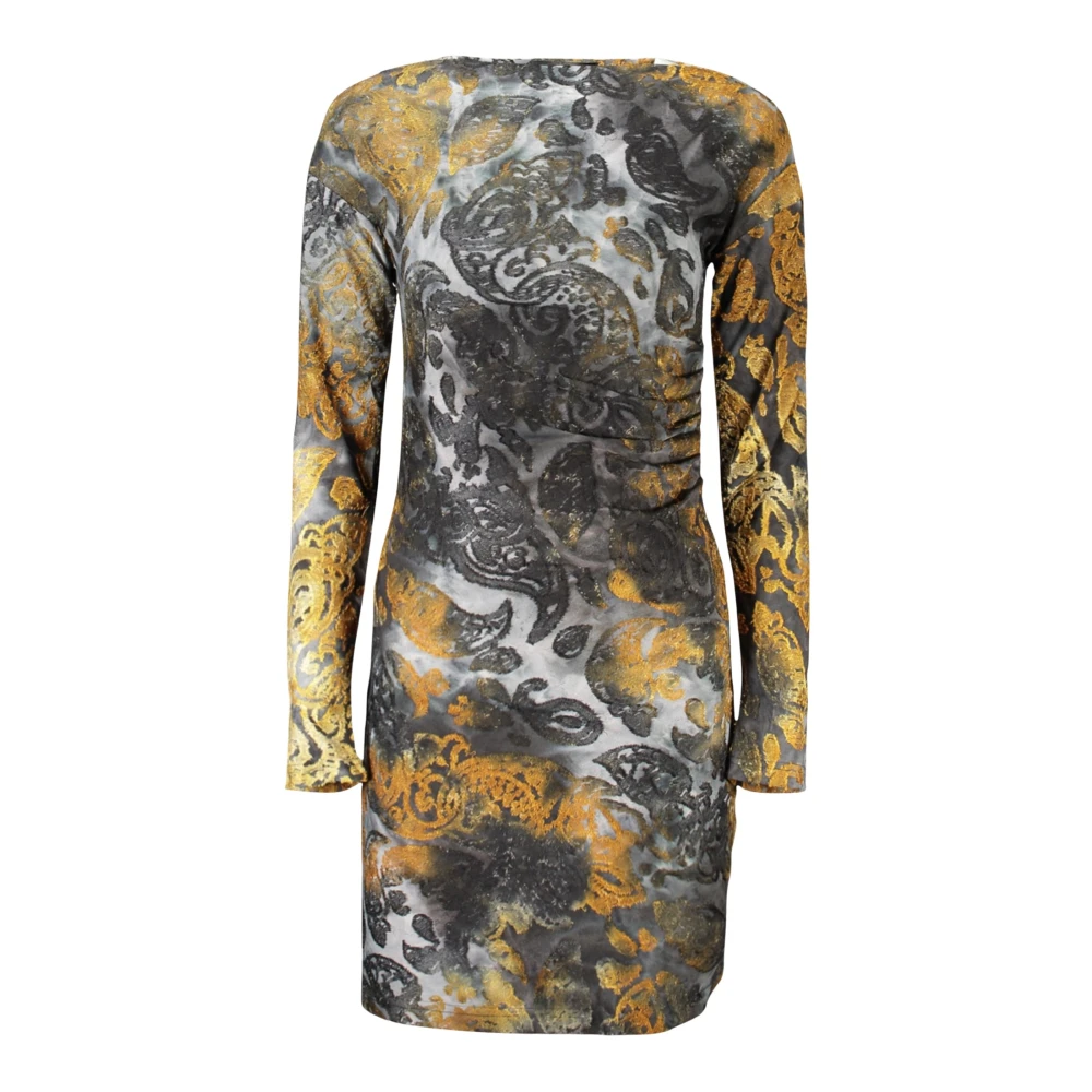 Desigual Donna Blu Abito Corto Flockato, Xs - Immagine 3