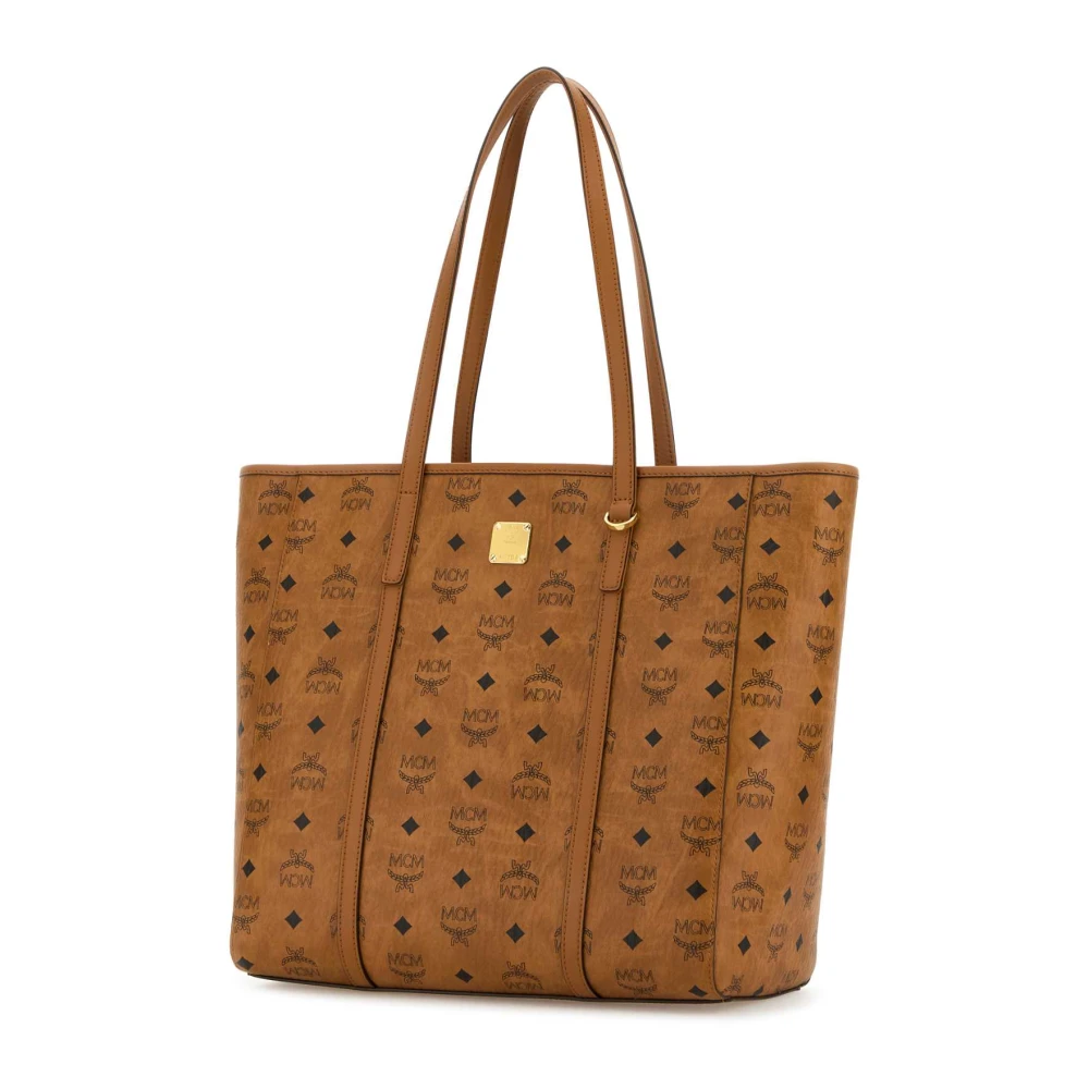 MCM Toni Canvas Winkel Tas Brown Dames