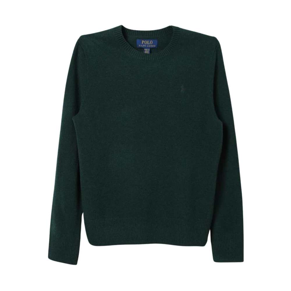 Polo Ralph Lauren Unisex Kids Green Merino Wool Crew Neck Jumper Small