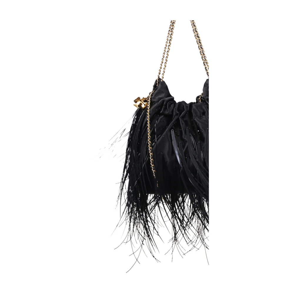 TORY BURCH Veren Mini Hobo Tas Black Dames