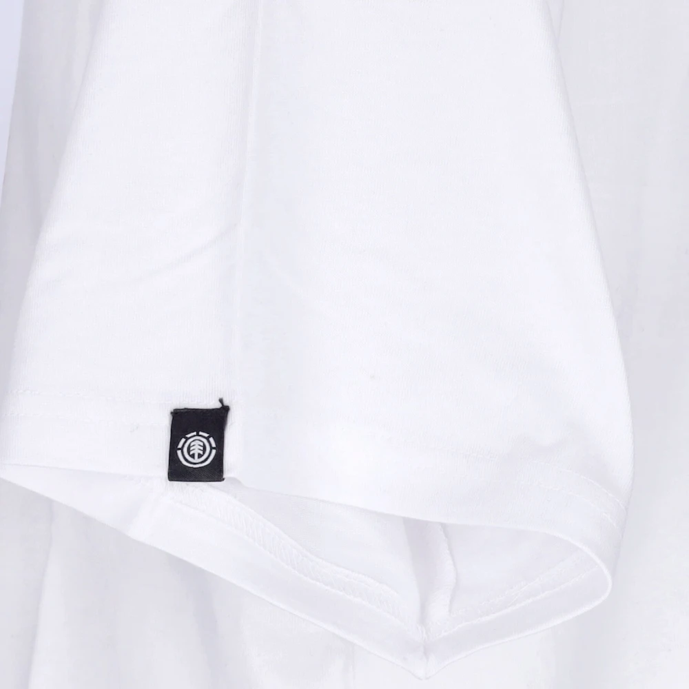 Element Witte Crew Neck T-shirt met Logo White Heren