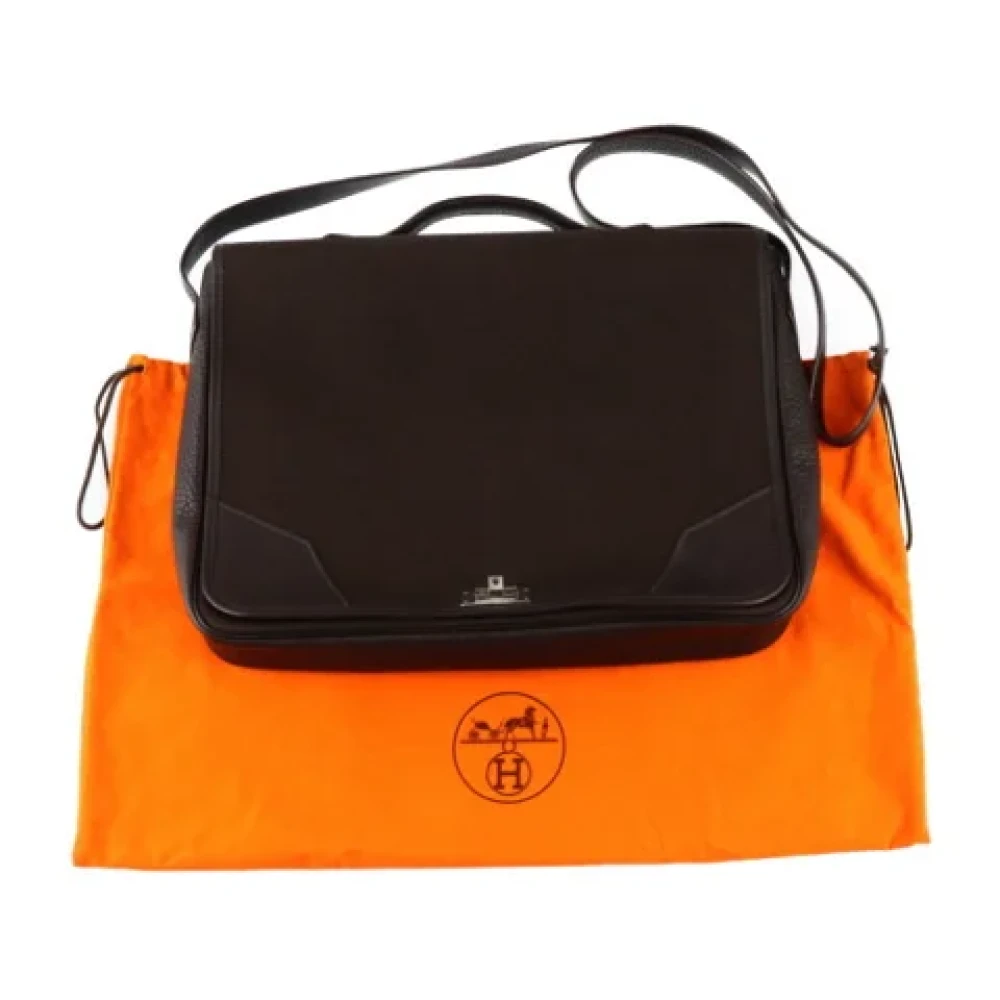 Hermès Vintage Pre-owned Fabric shoulder-bags Brown Dames