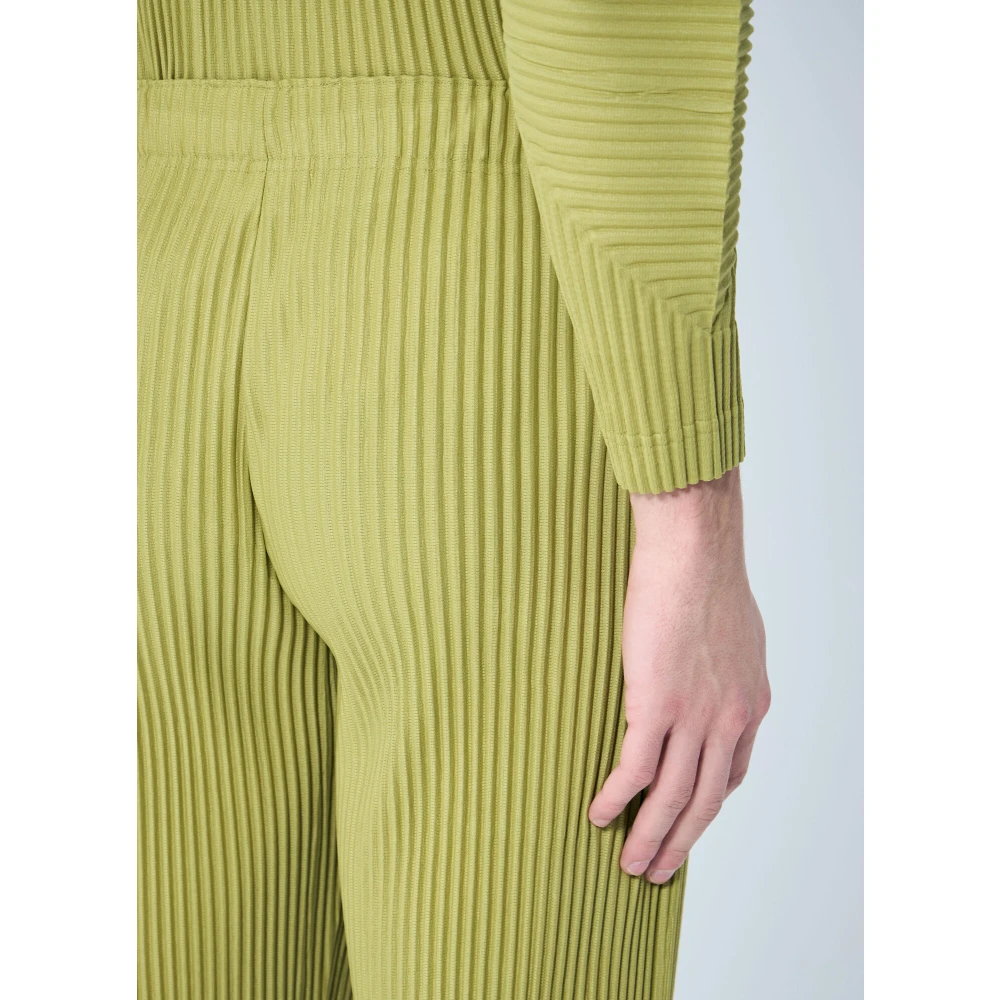 Issey Miyake Geplooide Straight-Leg Broek Green Heren