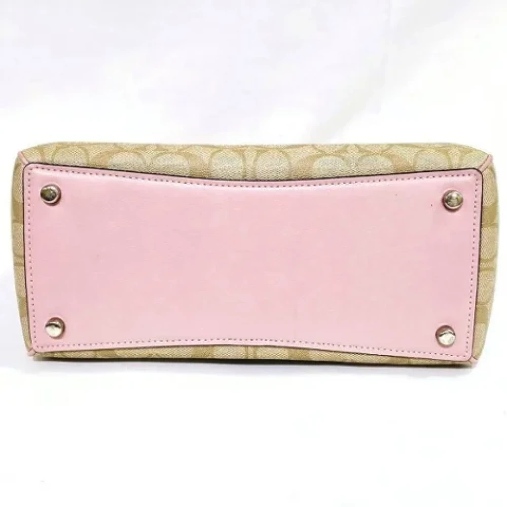 Coach Pre-owned Plastic handbags Beige Dames