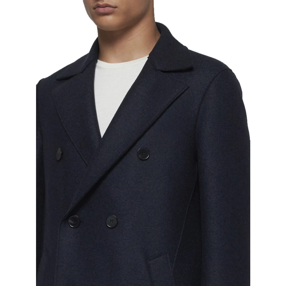 Harris Wharf London Blauwe Wollen Jassen Blue Heren