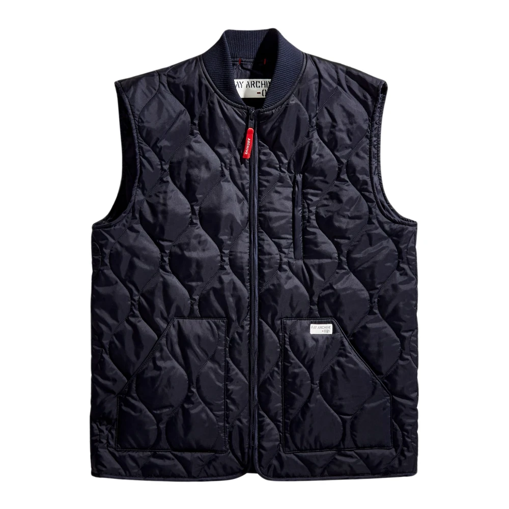 Fay Marineblauw Archiefvest Blue Heren
