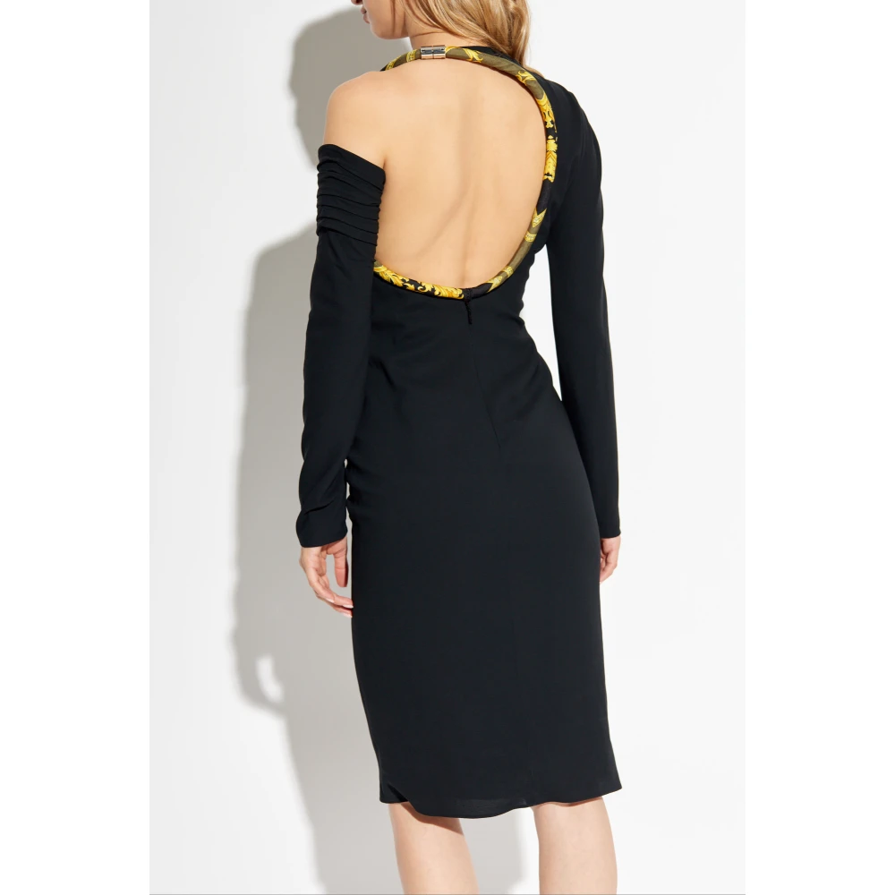 Versace Jurk met een uitsnijding Black Dames