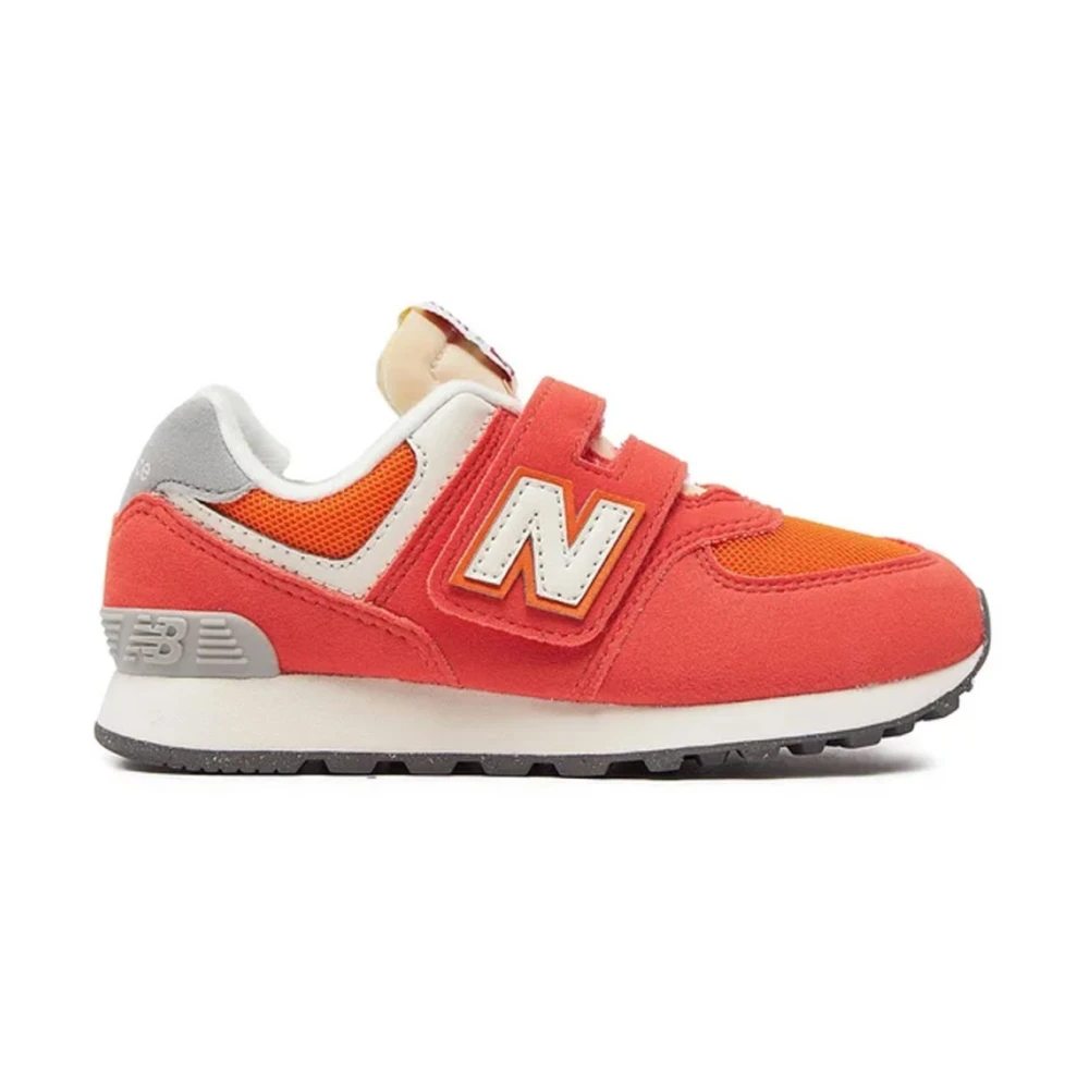 New Balance 574 Låga Top Sneakers - Kardborrestängning Red, Unisex