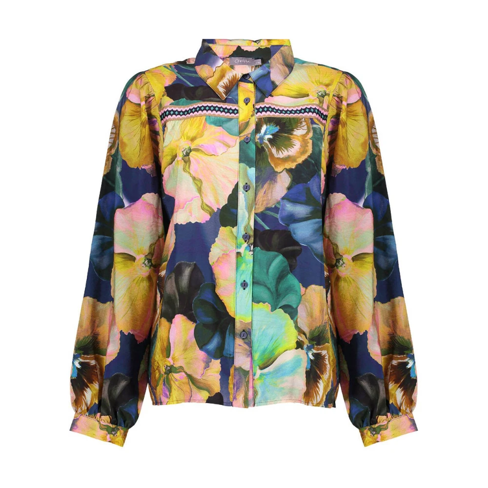 Geisha Lange Mouw Blouse Multicolor Dames