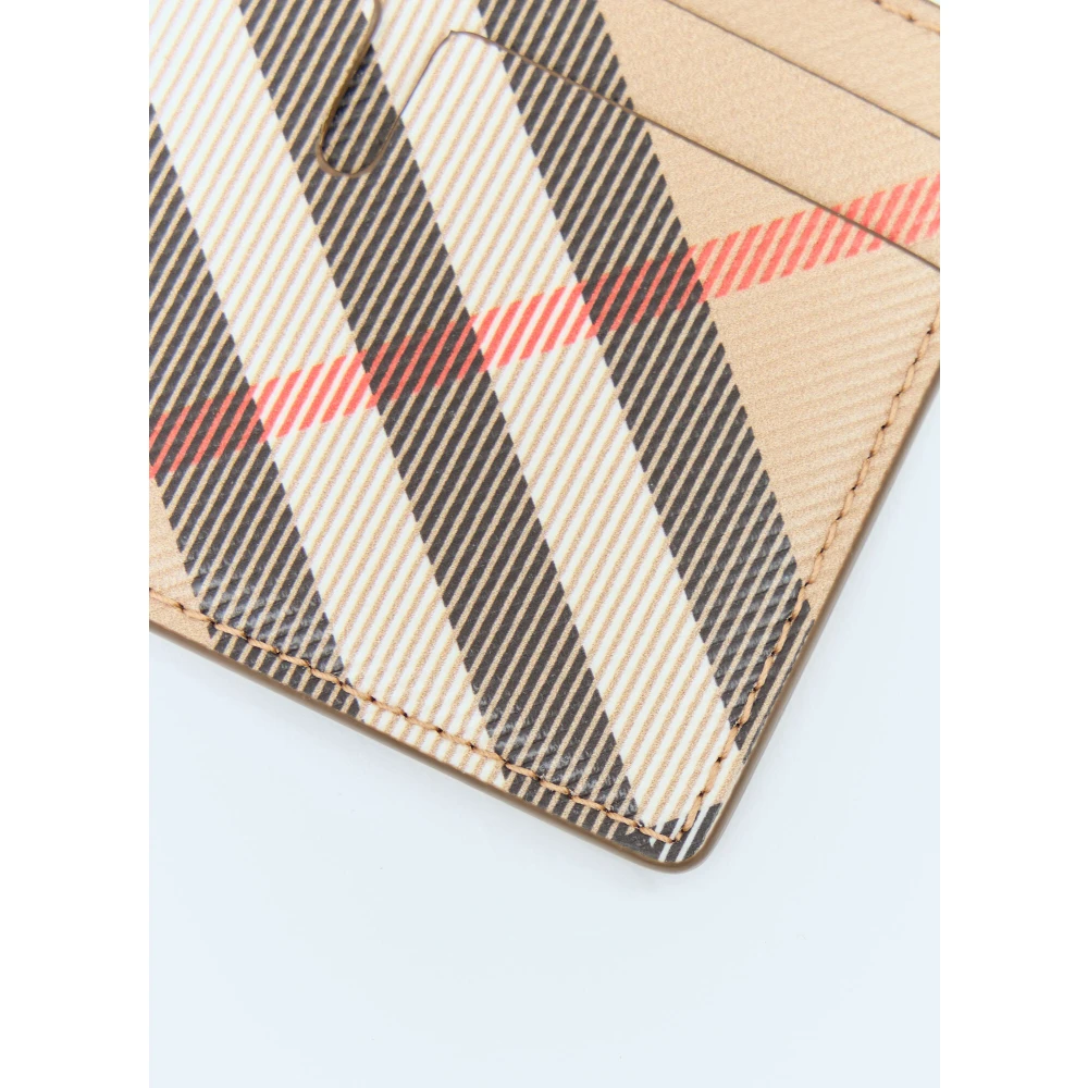 Burberry Coated Weave Check Pasjeshouder Beige Heren