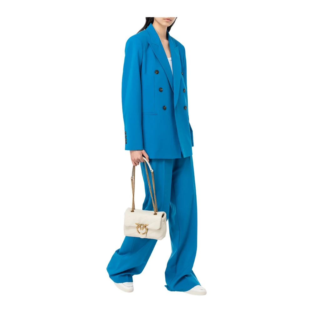pinko Love Puff Mini Cl Sheep Nappa White Dames