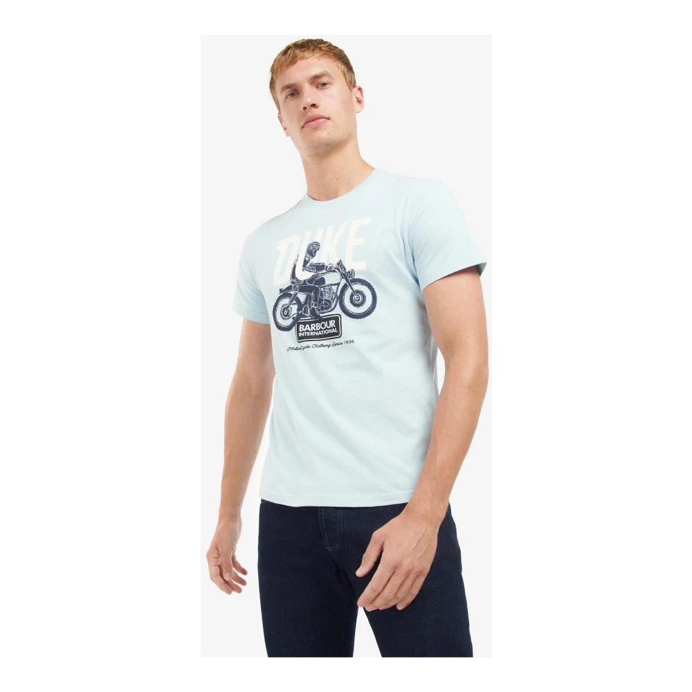 Barbour T-shirt met grafische print Blue Heren