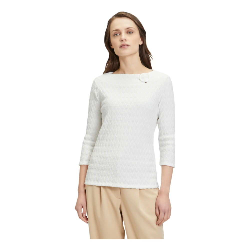 Betty Barclay Gesp Detail Gestreept Shirt White Dames