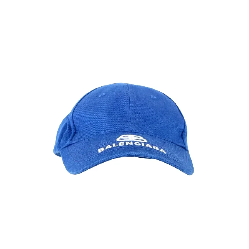 Balenciaga Vintage Pre-owned Bomull hattar-och-kepsar Blue, Dam