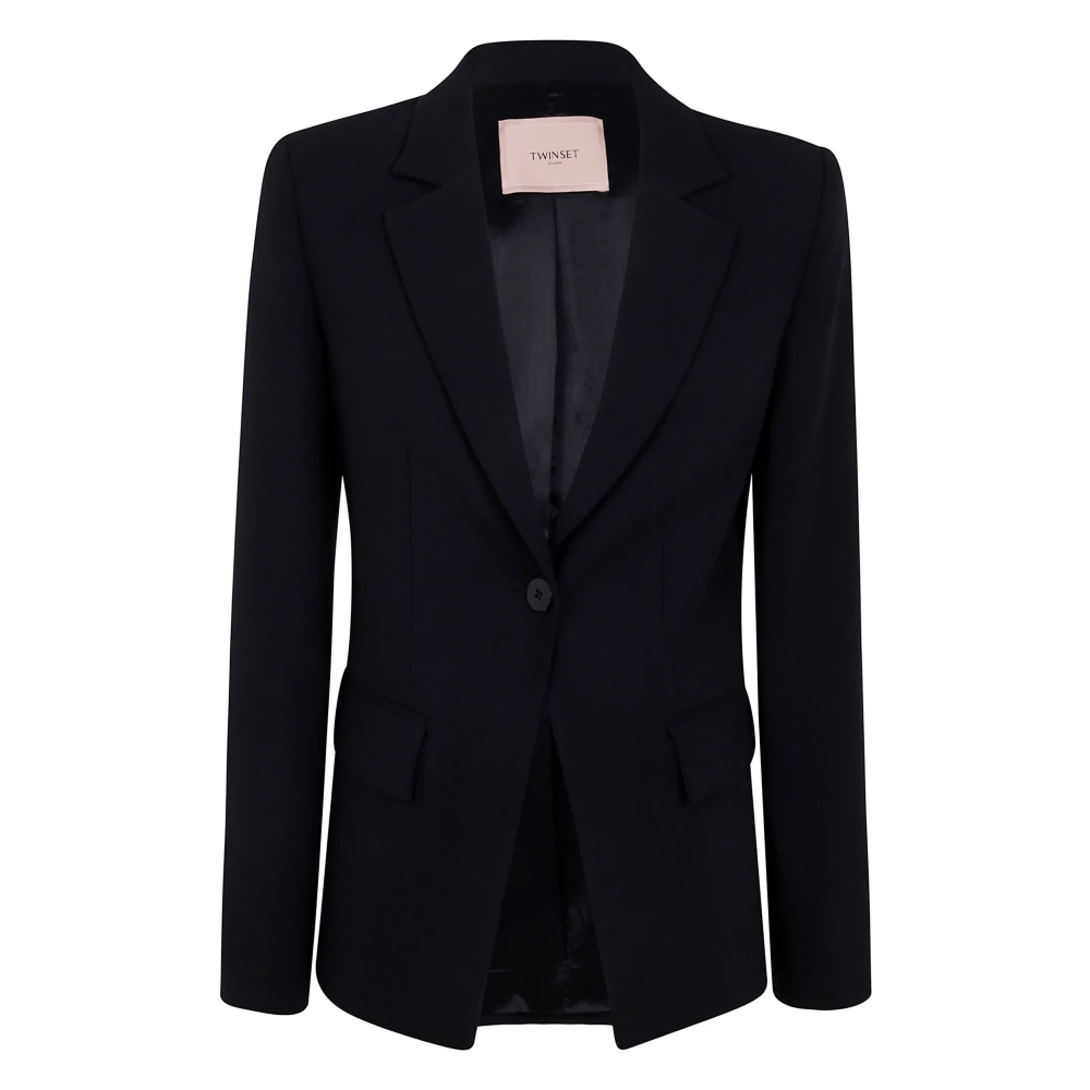 Twinset Elegante Zwarte Blazer Black Dames
