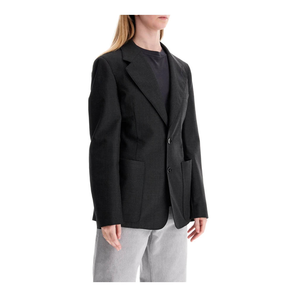 Lemaire Wollen Enkellange Jas Gray Dames