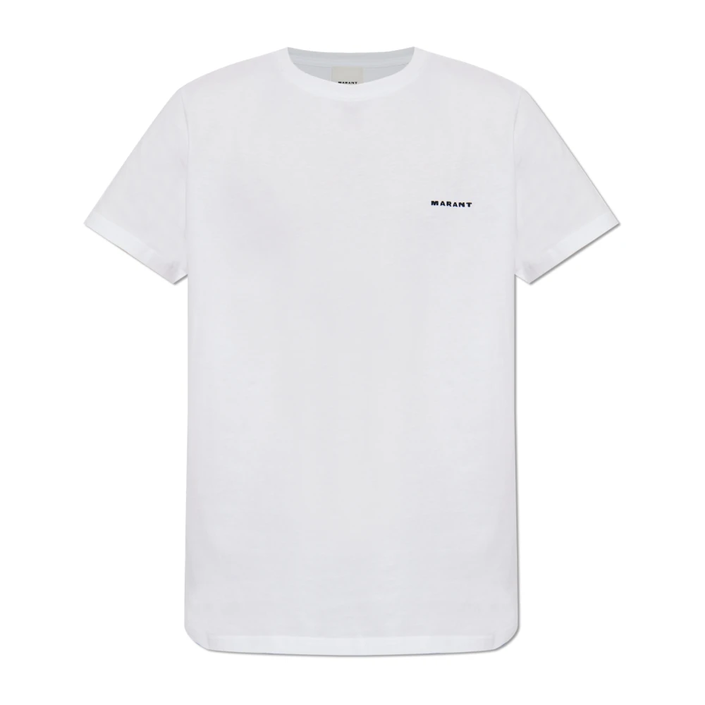 Isabel Marant Herr Vit Toppar L, Bomull, Zafferh T-Shirt
