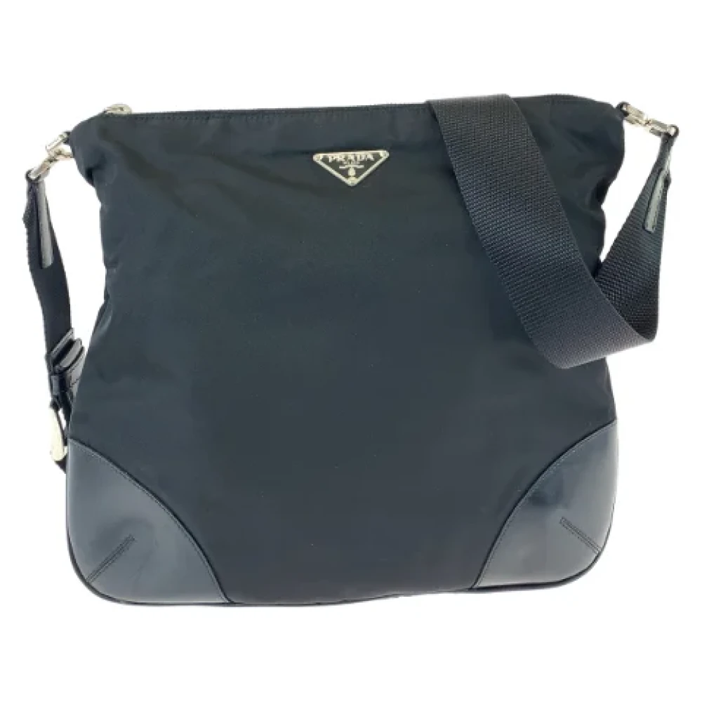 Prada Vintage Pre-owned Canvas prada-bags Black Dames