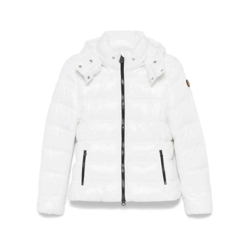 Save The Duck Witte winddichte nylonjas met Plumtech White Dames