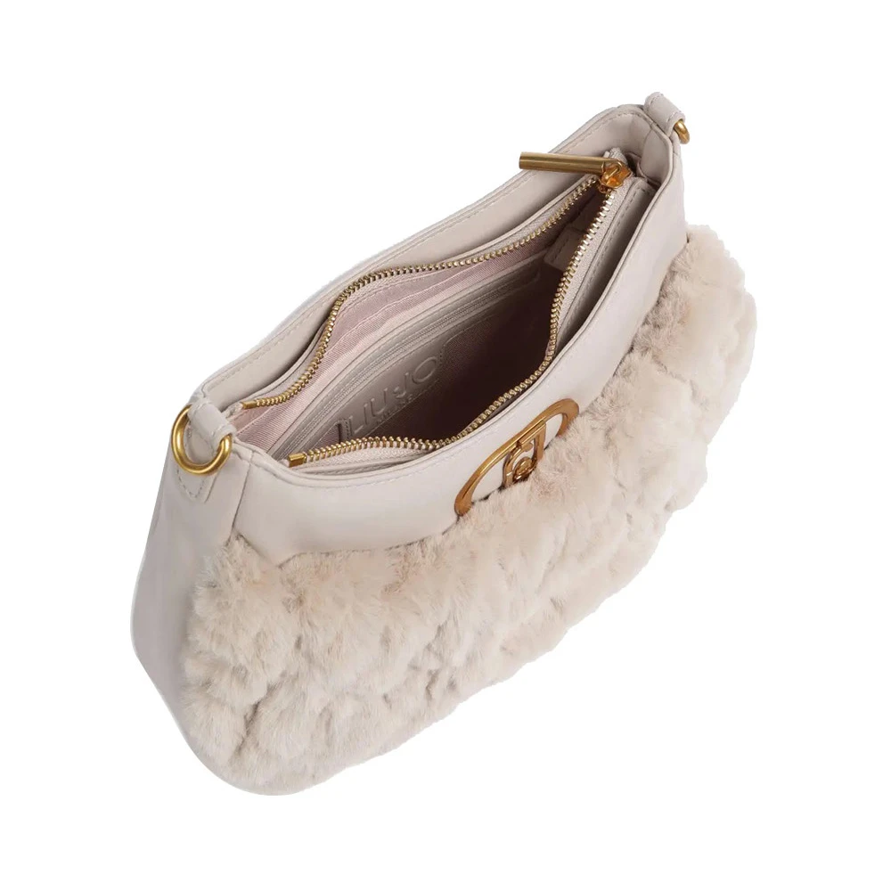 Liu Jo Beige Schoudertas met Gouden Details Beige Dames