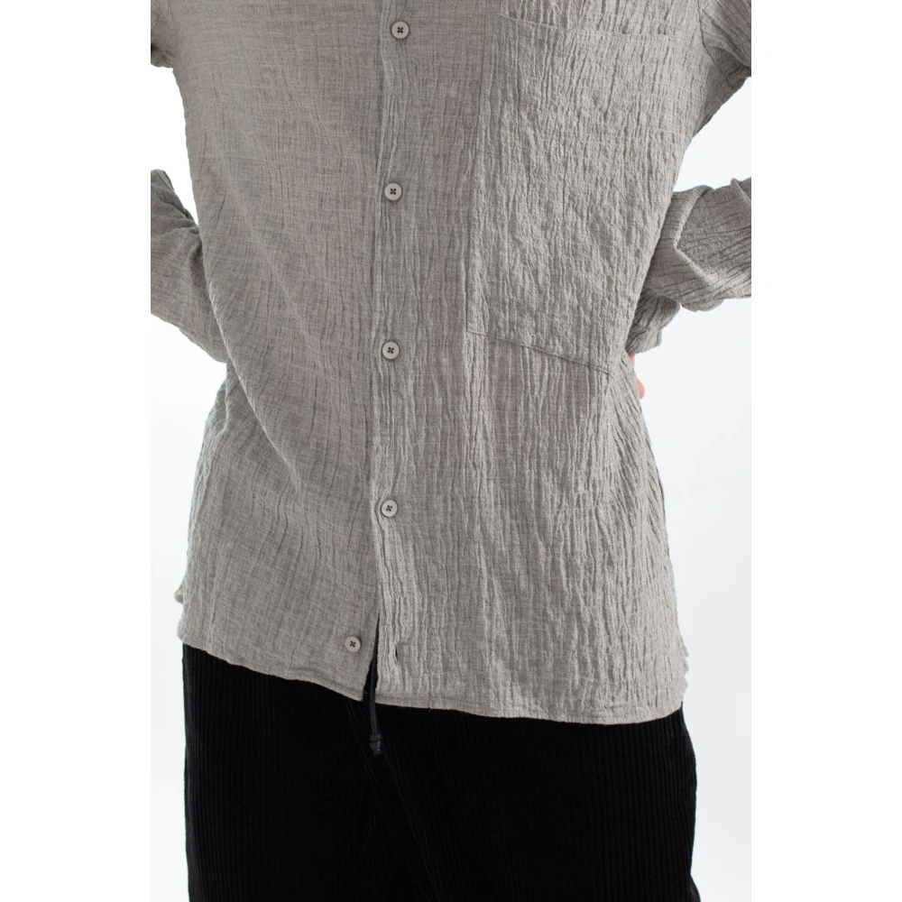 Transit Geëmbosseerd los shirt Gray Heren