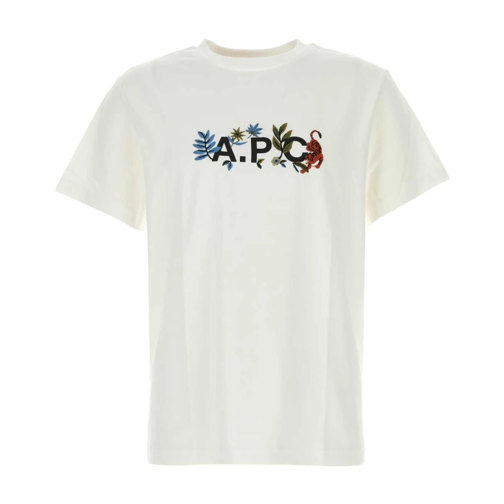 A.p.c. Klassiek Wit Katoenen T-shirt White Heren