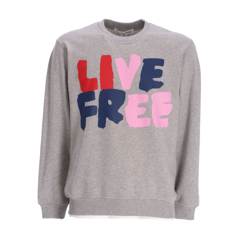 Comme des Garçons Live Free Print Sweatshirt Gray Heren