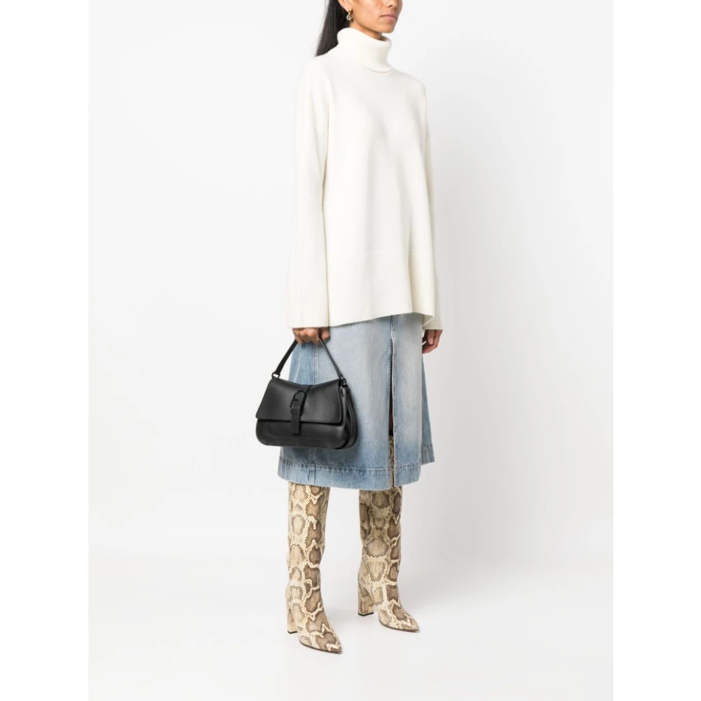 Furla Elegante Flow M Top Handle Schoudertas Black Dames