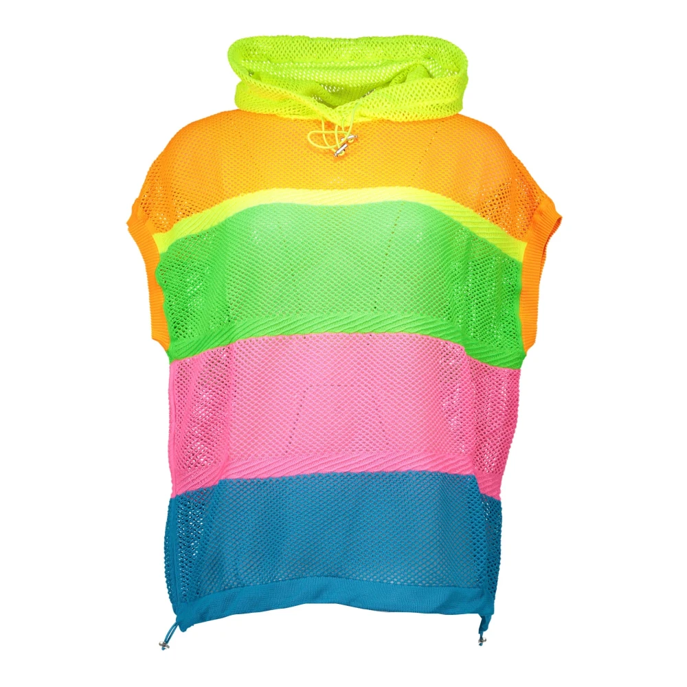 Love Moschino Multifärgad Dam Hoodie med Logotyp Multicolor, Dam