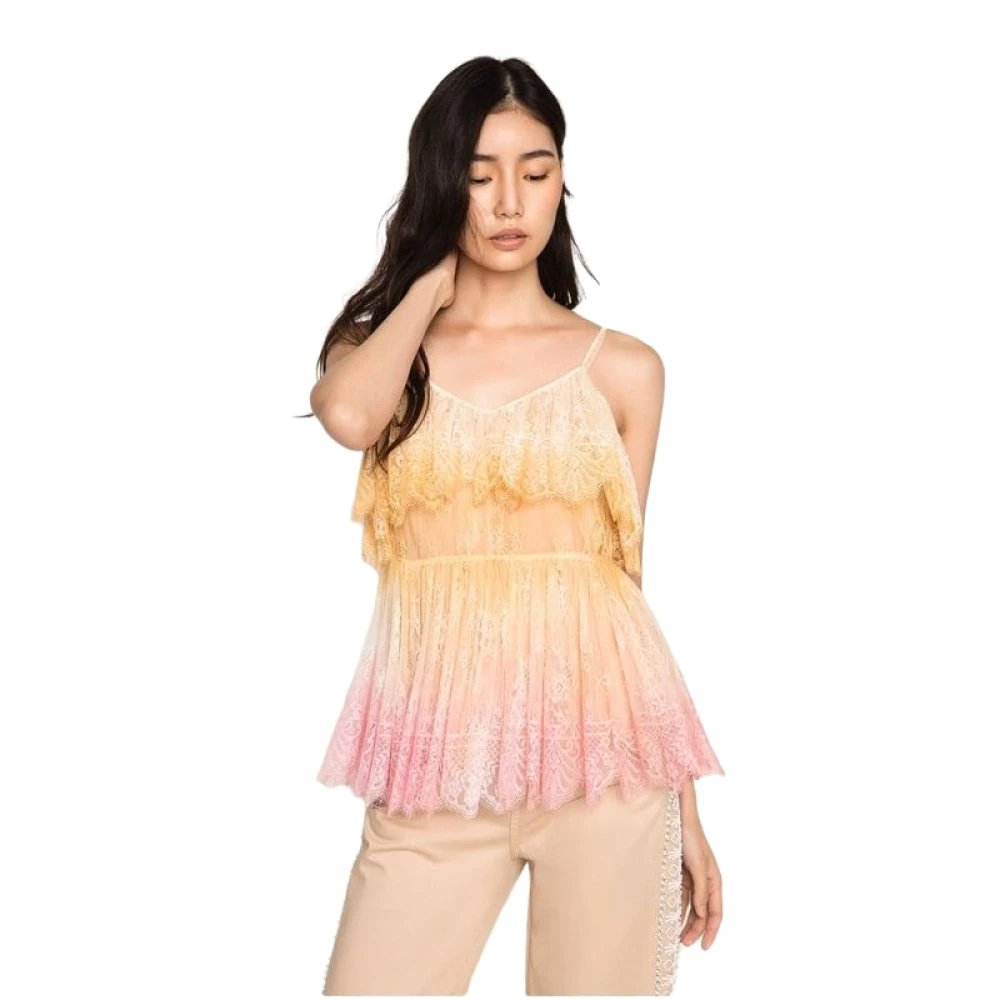 Twinset Mouwloze Top Pink Dames