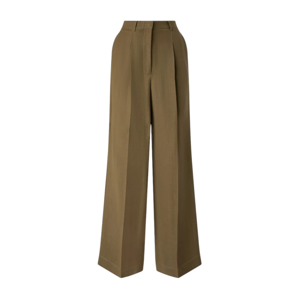 Pinko Women's Green Wide Trousers, S, Wide Trousers