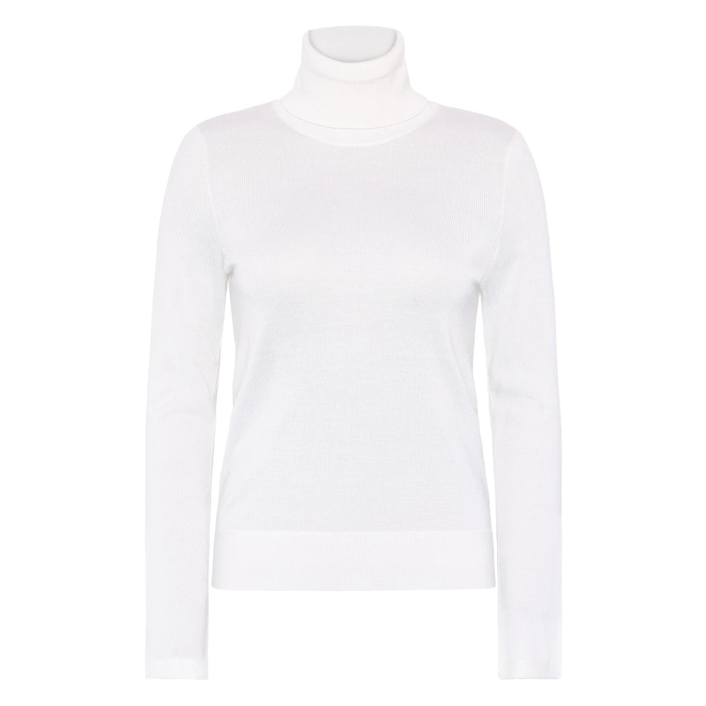 Off White Merino Ull Turtle Neck Sweater